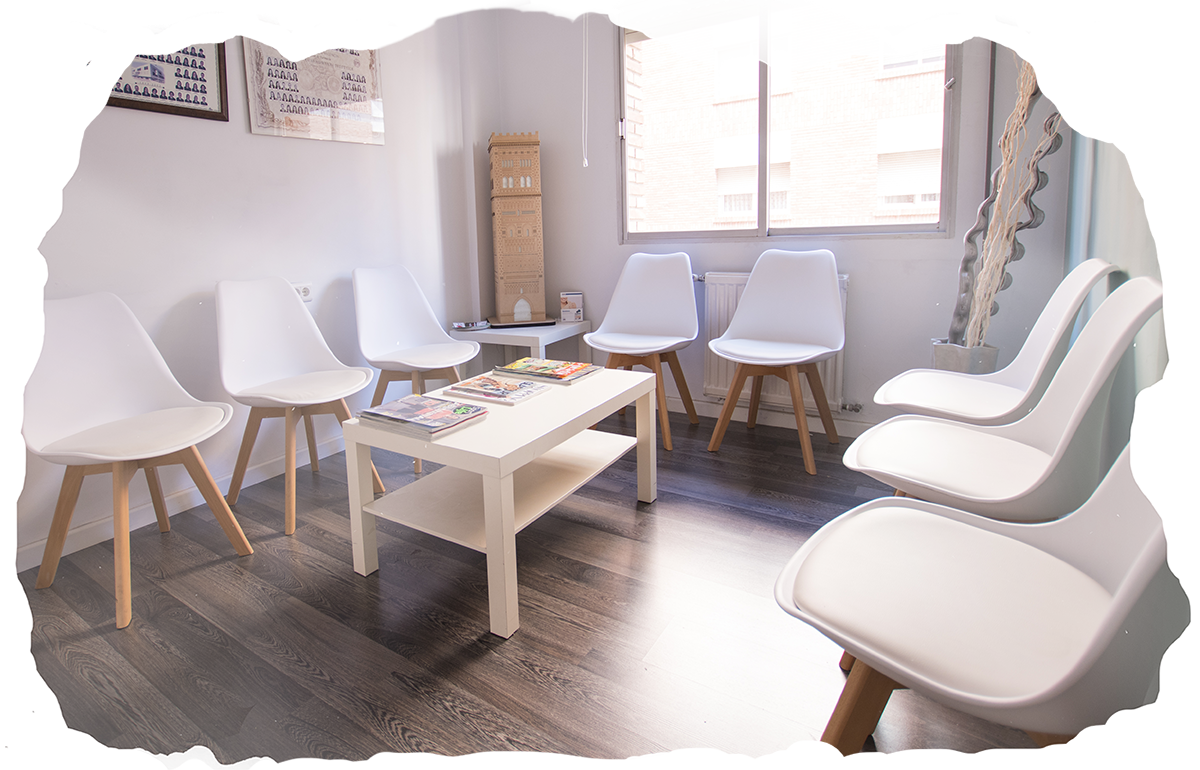 Imagen de la sala de espera de la Clínica de Podología